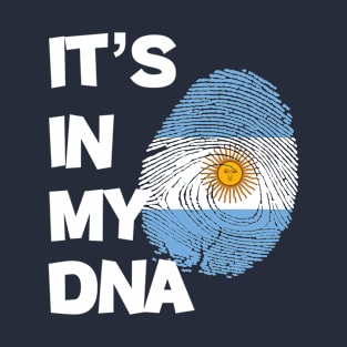 Flag of argentina in fingerprint T-Shirt