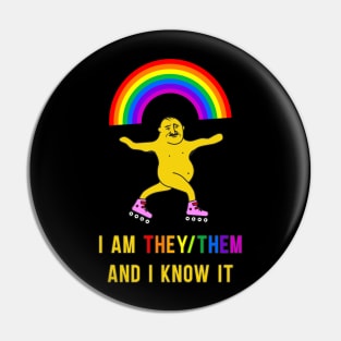 Gender neutral pronouns They Them (They/Them) for genderfluid non-binary people Pin