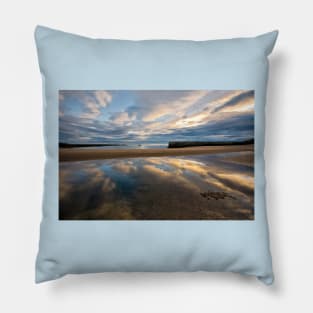 Cullercoats Bay reflections Pillow