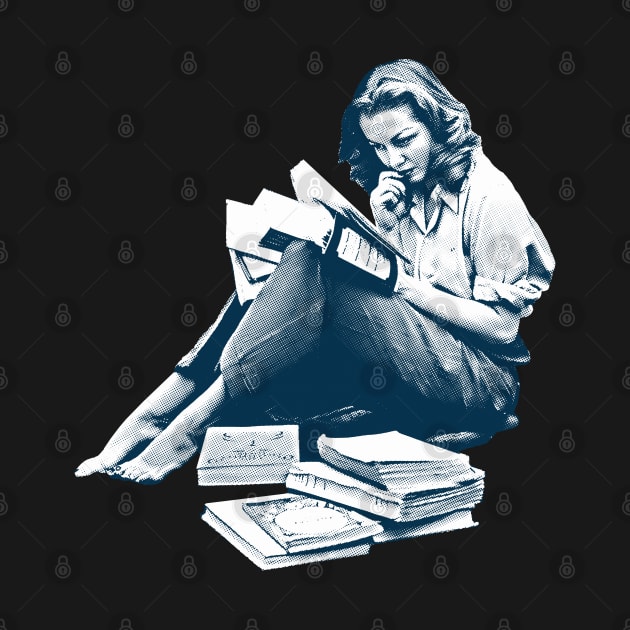 Sylvia Plath / Retro Duotone Fan Design by unknown_pleasures