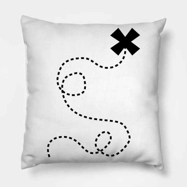 The X marks the spot Pillow by GraphicBazaar