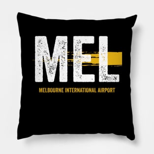 MEL Airport Code Melbourne International Airport Pillow