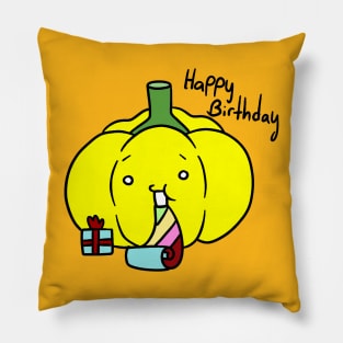 Happy Birthday - Yellow Bell Pepper Pillow