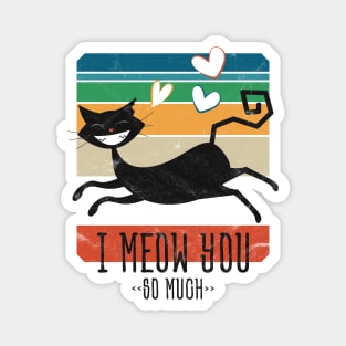 I Meow You So Much • Cat In Love • Vintage Design Magnet