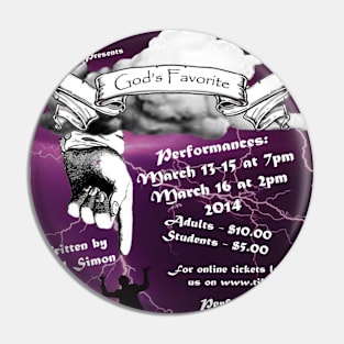 Carousel Theatre God's Favorite Show Poster Pin