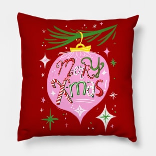 Cute merry Christmas ornament Pillow