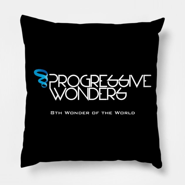 Progressive Wonders - Black Pillow by promo.klu16@gmail.com