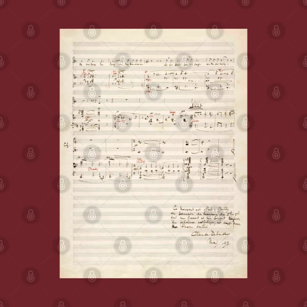 Debussy | Claude Debussy original handwritten score | 2 of 2 by Musical design