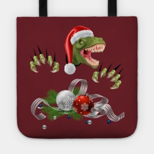 Christmas T-Rex Tote