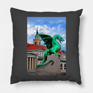 Dragon Bridge, Ljubljana, Slovenia Pillow