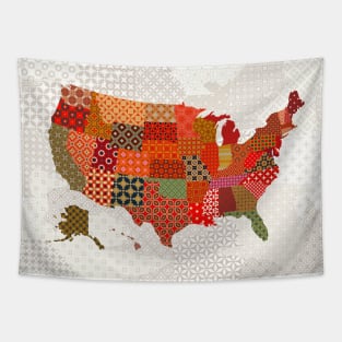 American Pattern with background Tapestry