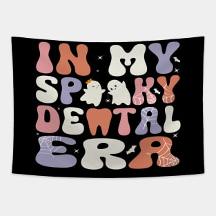 In My Spooky Dental Era Retro Dentist Dental Squad Halloween Tapestry