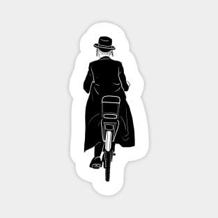 Orthodox Jew riding a bike Magnet