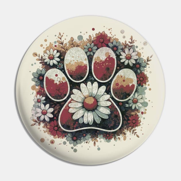 Paw print, flower,daisies, floral, flowers, minimal style, pet lovers, animal lovers Pin by Collagedream