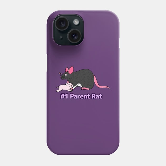 #1 Parent Rat Phone Case by Rad Rat Studios