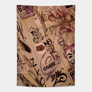 Graffiti Street Art Urban Tags Sticker NYC Tapestry