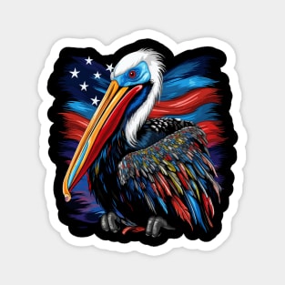 Patriotic Pelican Magnet