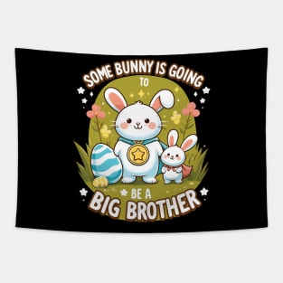 Big Brother Announcement Cute Bunny Family Design Tapestry