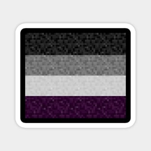 Repeating Asexual Pride Pixel Flag Background Magnet