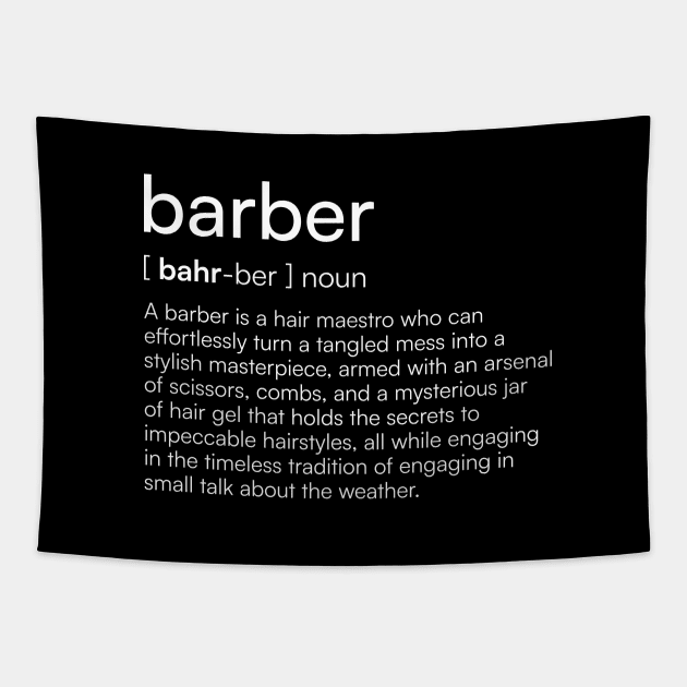 Barber definition Tapestry by Merchgard