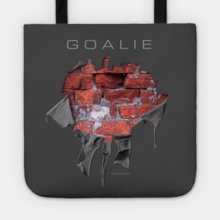 Torn Brick Wall Hockey Goalie - hockey player Tote