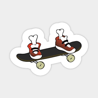 Skateboarding Skeleton Shoes Magnet