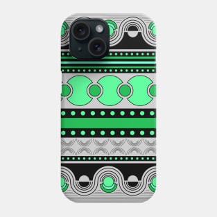 Bright ornament in green colors. Phone Case