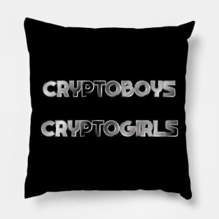 Cryptoboys and Cryptogirls Pillow