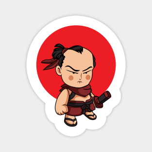 CUTE SAMURAI CARTOON Magnet