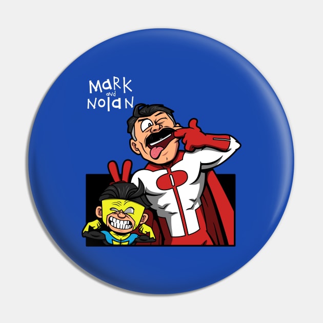 Funny Invincible Superhero Comic Cartoon Retro Parody Pin by BoggsNicolas