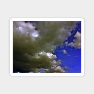 Bold Large Plump Clouds in a Bright Blue Sky on a Sunny Day Photograph Magnet