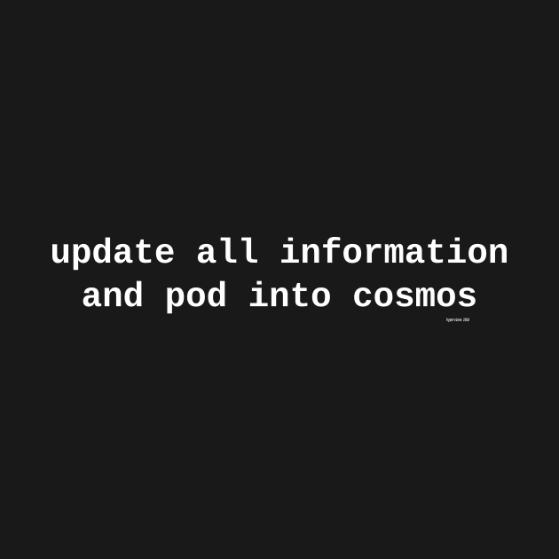 update all information and pod into cosmos by hypervines