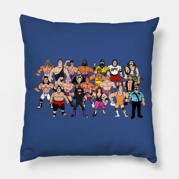 Wrestling roster Pillow by lasii