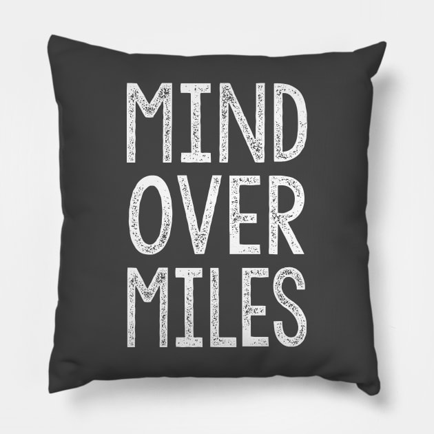 Mind Over Miles - Running Design Pillow by DankFutura