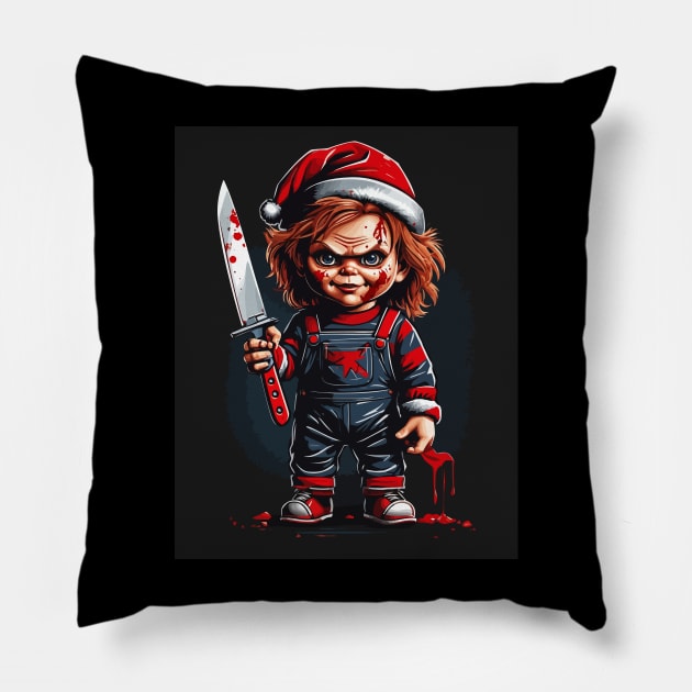 Killer Christmas Pillow by Kaine Ability