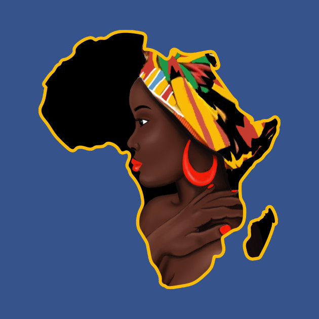 Africa Queen Mother Africa Melanin Kente Pattern - African Pride - T-Shirt