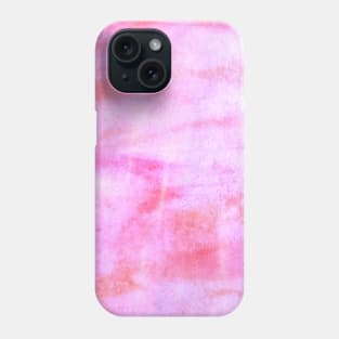 Pink orange watercolor abstract art Phone Case