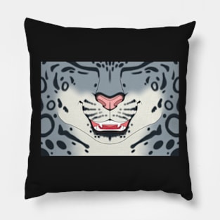 Snow Leopard Face Pillow