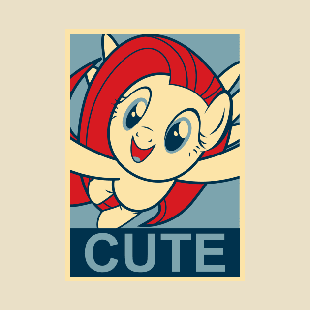 Fluttershy Cute- "Hope" Poster Parody by Ed's Craftworks