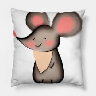 Cute Mouse Drawing Pillow