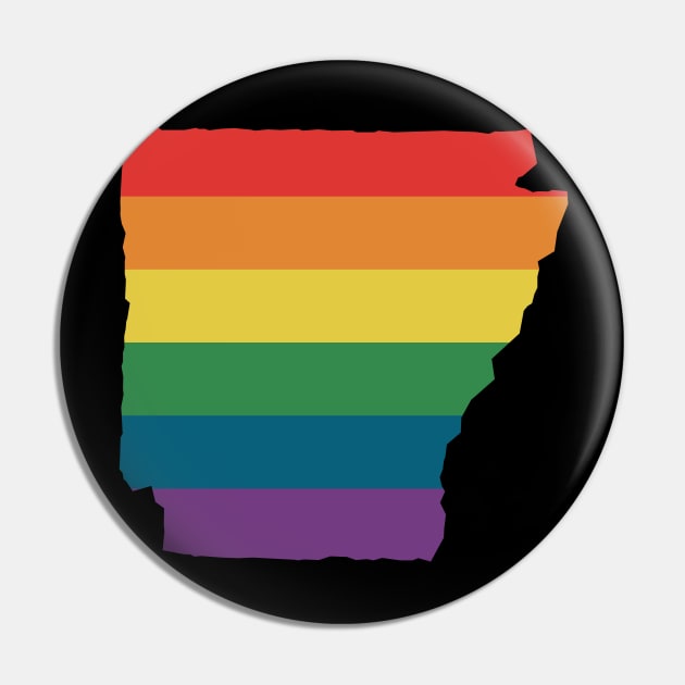 Arkansas State Rainbow Pin by n23tees