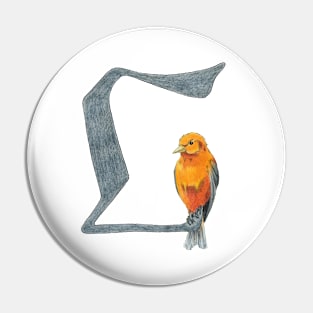 Avian Alphabet L - Akepa Pin