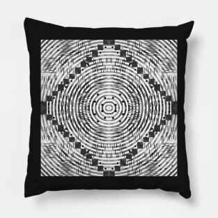 Geometric pattern in black and white Pillow