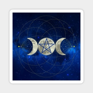 Hekate Triple Moon Goddess Magnet