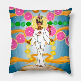 Our Lady of the Tutti Frutti Hat (wall art) Pillow