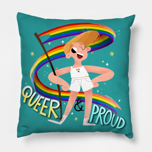 Queer & Proud - L heart Pillow by Gummy Illustrations