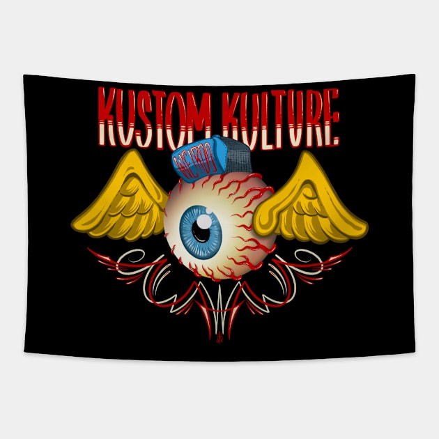 Kustom kulture Tapestry by Il villano lowbrow art