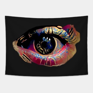 Eye of chitin jewel (cropped) Tapestry