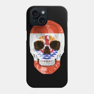 French Polynesia Flag Skull - Gift for French Polynesian With Roots From French Polynesia Phone Case