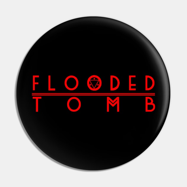 Logo(Red) Pin by Flooded Tomb Merchandise
